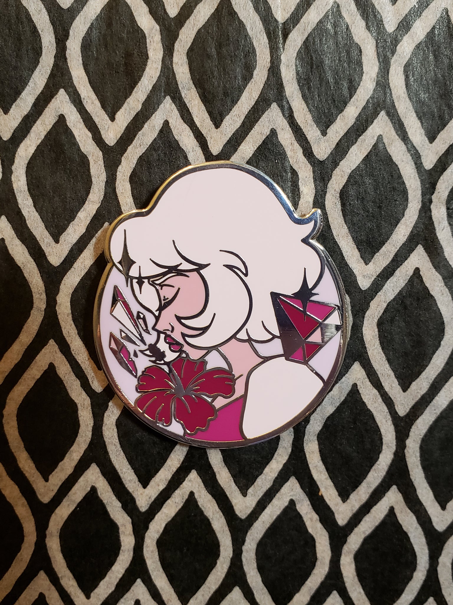 Pink Diamond Enamel Pin