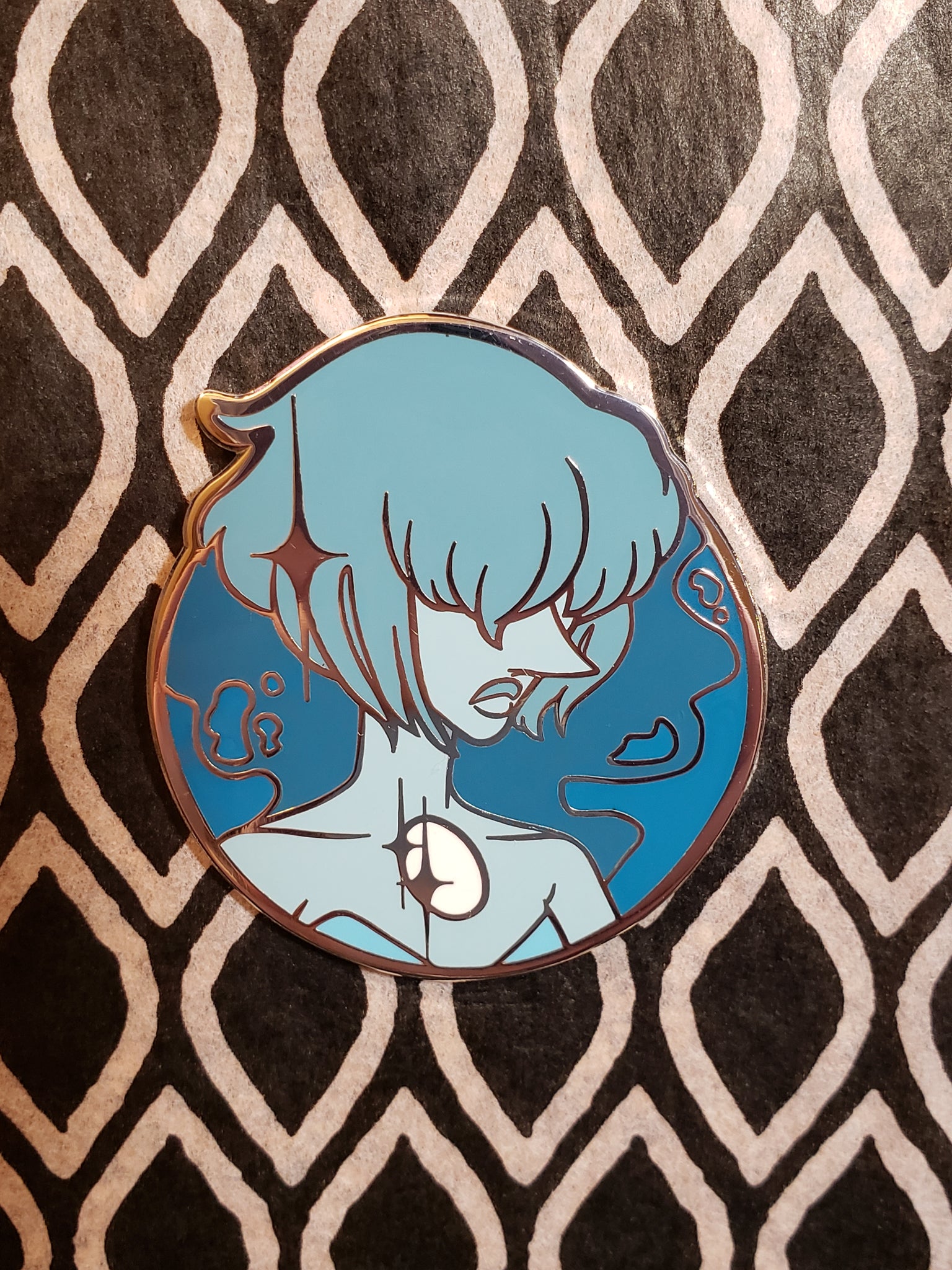 Blue Pearl Enamel Pin