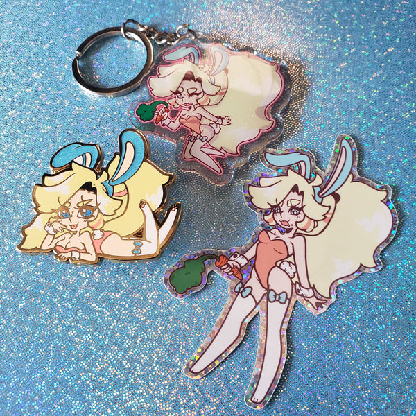Peach Bunny Penelope Enamel Pin