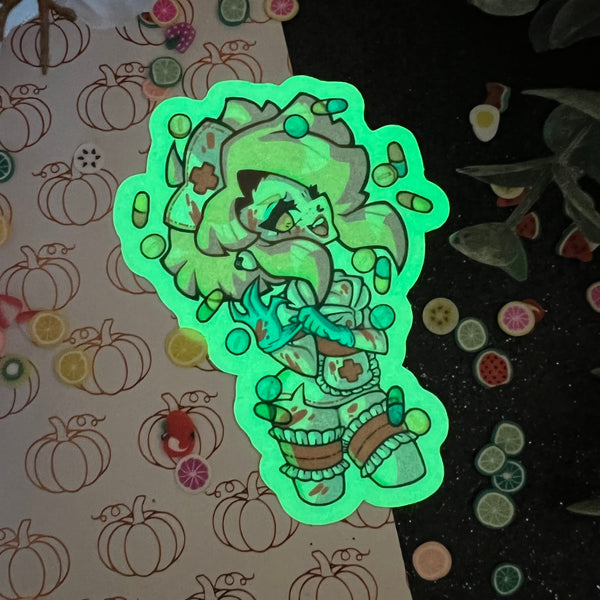 Nurse Momo Glow in the Dark Sticker